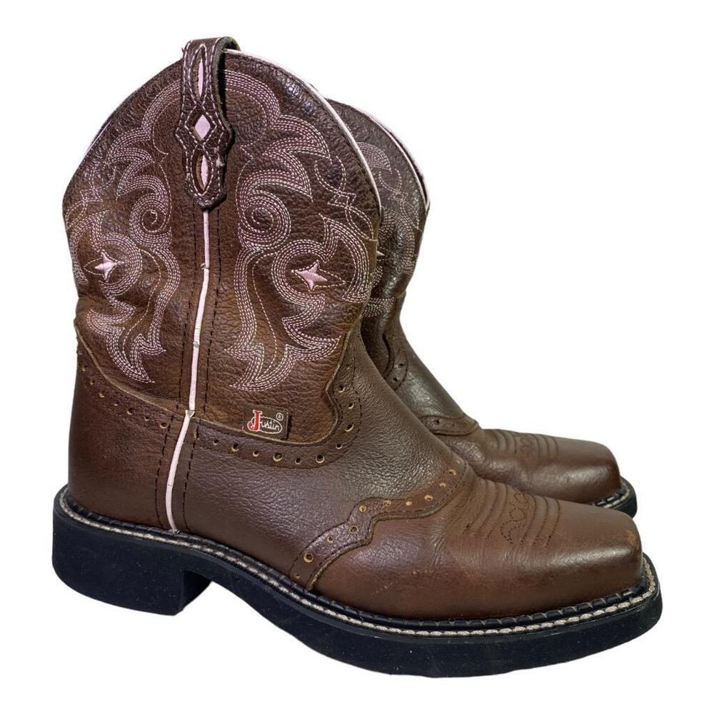 Justin Gypsy Chunky Ostrich Cowboy Boot Women size 7 M